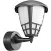 Maclean MCE519 Lampada da parete per esterni, Aplique da esterno, IP65 - impermeabile, 1xattacco E27 - carico massimo: 60 W, adatta per aree esterne, ingressi, vialetti e giardini (Grigio)