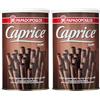 EUROFOOD Papadopoulos, Caprice, Irresistibile Dolce della Tradizione Greca, Delizioso Wafer Arrotolato e Ripieno di Golosa Crema al Cioccolato Fondente Latta da 250 g (Confezione da 2)