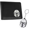 Disney Portafoglio Uomo - Portafoglio Ragazzo con Porta Tessere e Soldi e Set Portachiavi - Star Wars Gadget Regalo per Ragazzi
