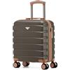 Flight Knight Valigia Da Viaggio Leggera 45x36x20 Cm Bagaglio A Mano Guscio Rigido Con Maniglia Telescopica In Alluminio 8 Ruote Spinner Serratura TSA Approvata EasyJet Wizz Air