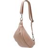 SH Leder ® Marie G528 - Borsa da cintura in vera pelle per festival, viaggio, marsupio, taglia media, a tracolla, per donne, 32 x 17 cm, Nude, M
