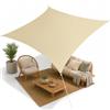 Zendea Tenda a Vela Parasole Ombreggiante Traspirante Permeabile Telo Telone per Esterno, Giardino, Terrazzo, Balcone Rettangolare e Quadrata Resistente ai Raggi UV (Quadrata, 5 x 5 metri)