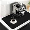 WLHFDC Tappetino Scolapiatti 60x40cm,Tappetino Macchina Caffe,Super Tappetino Assorbente Cucina,Tappetino Scolapiatti Antiscivolo da Lavello Accessori per Piano di Lavoro del Lavello(Nero)