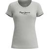 Pepe Jeans New Virginia Maglietta da Donna Slim Fit a Maniche Corte, Grigia (Grey Marl), M
