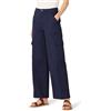Amazon Essentials Donna Pantaloni Cargo Lunghi a Vita Alta e Gamba Larga, Cachi, vestibilità Rilassata