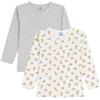 Petit Bateau 2 TS Ml Le Biancheria Intima GIORNA, Variante 1, 2 Anni per Bambini, Variante 1, 2 Anni
