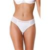 Lovable Slip Brasiliano in Microfibra, Pizzo Doppiato e Fianchi in Tulle | Mutande Femminili ed Eleganti | Intimo Celebrity Donna, Bianco, 3/M