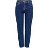 JDY - Jdylullu Hwstraight Ank JNS Dark Bl Noos, Jeans Straight Fit Donna