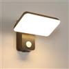 Osairous 16w Lampada da Esterno con Sensore di Movimento, IP65 Applique da Esterno LED, Ruotabile Luce con Sensore di Movimento da Interno, Applique LED per Giardino E Terrazza, Nero 3000k