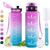 JAPORIA Borraccia 500ml, senza BPA, a Prova di Perdite, Bottiglia Acqua con Marcatori Temporali, Borraccia con Filtro, Bottiglia Acqua per Scuola, Studenti, Ufficio, Palestra