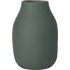 blomus Vaso COLORA L in gres, verde agave, realizzato con artigianato, elegante vaso decorativo da tavolo, decorazione che non danneggia la superficie (H/L/P: 20 x 14 x 14 cm, verde agave, 65704)