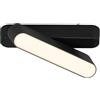 BRILONER - Sistema di binari Luxtrail LED Tracklight, Bianco caldo, Orientabile, Accessorio, Spot LED, Spot da soffitto, Lampade, Lampada da soffitto, Plafoniera, 130 mm, Nero