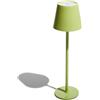 Muitomas, Lampada da Tavolo con Controllo Touch e Intensità della Luce Regolabile, Lampada Design da Comodino o Scrivania, Ricarica cavo USB-C, Batteria 1800 mAh, Colore Verde Salvia