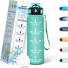 Mulbijeo Borraccia Palestra 500ML, Semplice e Portatile, Borraccia Bambini, Riutilizzabile, Borracce Motivazionale, A Prova di Perdite, Borracce per Corsa, Lavoro, Scuola, Campeggio