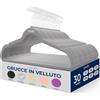 SereneLife Grucce Appendiabiti Antiscivolo in Velluto, 30 Stampelle Armadio, Set di Grucce Resistenti con Gancio Ruotabile a 360 Gradi, Appendiabiti per Felpe, Abbigliamento Bambino | Resistente, design sottile salvaspazio, gancio girevole a 360 gradi, …