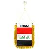 AZ FLAG Gagliardetto Iraq 15x10 cm Irachena Poliestere 100D Ventosa | Uso esterno gagliardetto triangolare العراق bordi cuciti e finitura rinforzata