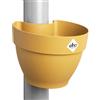 Elho vibia campana drainpipe clicker 22cm vaso da fiori - Honey Yellow | Lungh. 19.1 x Largh. 21.6 x Alt. 16.3 cm | Adatto per esterni