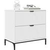 vidaXL Comodino Bianco 63.5 x 36 x 61 cm Legno ingegnerizzato