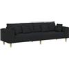 vidaXL Divano Nero 250 x 77 x 76 cm Tessuto