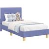 vidaXL Struttura Letto Bambini con Testata Blu Jeans 80 x 160 cm