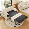 Generic Divano letto 2 posti allungabile con funzione letto, porta di ricarica USB, tablet laterale pieghevole, materasso, due lenzuola e due cuscini, ideale per saloni e appartamenti