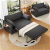 Generic Divano letto 2 posti allungabile con funzione letto, porta di ricarica USB, tablet laterale pieghevole, materasso, due lenzuola e due cuscini, ideale per saloni e appartamenti
