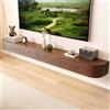 NOYHHAV Mobile TV Sospeso-Mobile TV a Parete, Multimediale TV Moderna Legno massello-Noce 220CM