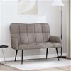 Kaloriko Divano a 2 Posti Tortora con Tessuto Poliestere Struttura Robusta per Soggiorno Lounge e Relax Dimensioni 115 x 61 x 87 cm