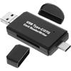 DOITOOL Lettore Schede USB-C per Memoria, ABS Nero, Adattatore | Espande Memoria del Telefono, Legge Dati, Video e Foto, per Computer Mobile e Registratori di Guida