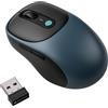 Keychron BM24 - Mouse senza fili, 2400 DPI, clic silenziosi, 2,4 GHz/Bluetooth 5.2/cablato con pulsanti programmabili, batteria a lunga durata per PC portatile PC/Mac/Windows - grigio siderale