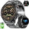 FITFLEX Smartwatch Uomo con 1000mAh Batteria, 1.85'' HD Grande Orologio Smartwatch con Chiamata e Risposta, LED Torcia, 120+ Modalità Sportive, Sonno Cardiofrequenzimetro SpO2 per Android iOS