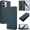 LIAOCY Cover a Libretto per Xiaomi Redmi Note 17 Pro 5G, Cover Portafoglio in Pelle PU con Protezione RFID, Custodia Anticollisione con Supporto, Dark Green.