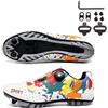 Treer Scarpe Ciclismo Unisex Scarpe MTB Uomo & Donna, 36-47 EU Traspiranti Scarpe da Equitazione Scarpe MTB Road SPD Scarpe Ciclismo Strada con Blocco Pedale Scarpe da Ciclismo da Bici