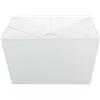 INOOMP Paralume Rettangolare Bianco per Lampada da Tavolo | 11.22x7.87x6.02, Struttura Metallo, Distribuzione Uniforme della Luce, Facile da Pulire