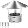 Generico Comignolo Canna Fumaria Cappello Del Camino in Acciaio Inox Tappo Rotondo Di Sfiato Copertura per Tubo di Scarico per Tutti i Tipi di Camini 90 100 180 240mm(200mm/7.87in)