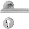 HOPPE maniglia Amsterdam con rosone PZ cilindro, in acciaio inox opaco, 3286420
