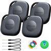 NOVOO Smart Tag Android/iOS, Localizzatore Bluetooth per Apple Dov'è e Google Find Hub, Batteria Sostituibile, Allarme 85 dB, Impermeabile IPX5, per Chiavi, Valigie, Borse e Fotocamere, 4 Pezzi