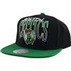 Mitchell & Ness NBA Rise Up Snapback Cap Boston Celtics, Nero , Taglia unica