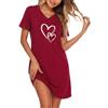 Marvmys Camicia da Notte Donna Estiva Cotone Manica Corta | Scollo a V Pigiama Estivo con Stampa per Casa Casuale