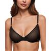 INLYRIC Donna Reggiseno Balconcino Trasparente | Senza Cuciture, in Rete, Sexy, Semi, con Ferretto, Senza Imbottitura