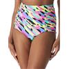 Ocean Blues Slip da donna a vita alta bikini con controllo della pancia costumi da bagno increspati da spiaggia