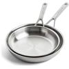 KitchenAid Set di padelle KitchenAid Multiply da 24 cm e 28 cm in acciaio inossidabile con graduazioni