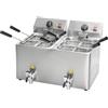 Risto Modello: 119800021653272,Cuocipasta elettrico da banco 2 vasche da 8+8 lt 75,8x75x40,2h cm