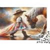 NZQKJXPHRL Ragazza Western Puzzle per Adulti Puzzle 1000 Pezzi Carta Cavallo Gioco di Puzzle 1000 Pezzi Relax Regalo 70x50cm/1000pcs 70x50cm/1000pcs