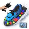 pisosorc Barca RC, Barca Radiocomandata Per Bambini & Adulti, Barche RC Per Piscina E Lago, Barche Acquatiche Con Luci LED, Nave RC Elettrica Con Batteria Ricaricabile, Regalo Per Ragazzi, Ragazze
