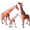 JOKFEICE Giocattoli a forma di giraffa, 3 figure di animali realistici in plastica, inodore, pittura a mano, giocattoli educativi per l'apprendimento, decorazione per torta di compleanno di Natale