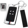 Rondrive Cover Chiave Guscio Chiave Passa per Mitsubishi ASX Colt 2023-2026 Metallo Protezione Cover Passa per Renault Alpine A290 A390 Cover Chiave Telecomando Accessori 4 Tasti Argento