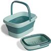 YWKJDDM Vasca per piedi pieghevole, 13 l, per alleviare lo stress, 43 x 33,5 x 22 cm, secchio portatile per pediluvio per casa, viaggi e relax (verde)
