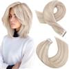 Moresoo Extension Biadesive Invisabili Biondo Platino #P18/613 30cm 40pcs | Tenuta Stabile, Rendimento Elevato, Tocco Setoso e Sfumature Chiare per un Risultato Armonioso