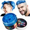 Voxlara Cera Colorante Temporanea per Capelli Blu 120 g, Cera Colore Capelli Lavabile per Bambini, Uomini e Donne, Colore Temporaneo Capelli Naturale per Feste, Cosplay e Halloween (Blu)